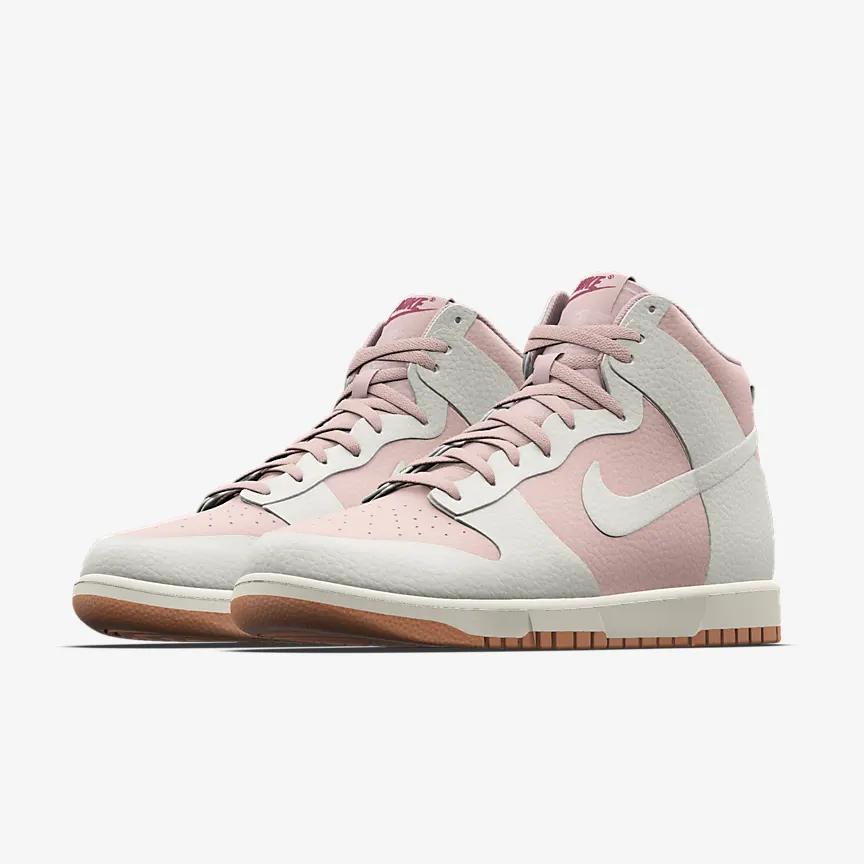 Giày Nike Dunk High Unlocked By You Nữ Hồng Trắng